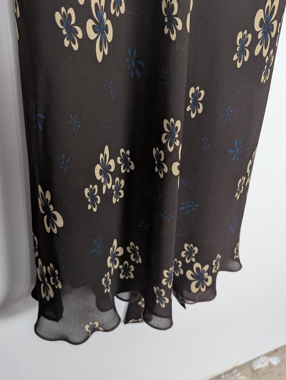 Vintage Zara Y2K Brown Floral Babydoll Milkmaid Cottagecore Dress Size 6 - Picture 4 of 8